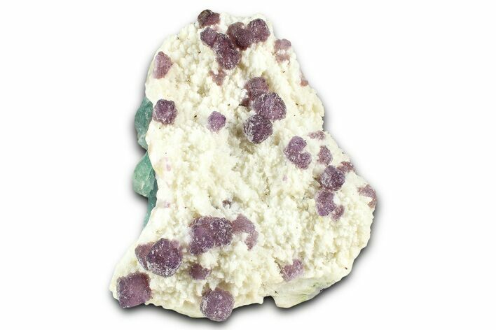 Purple Stepped-Octahedral Fluorite on Quartz - Lupita Mine #368276